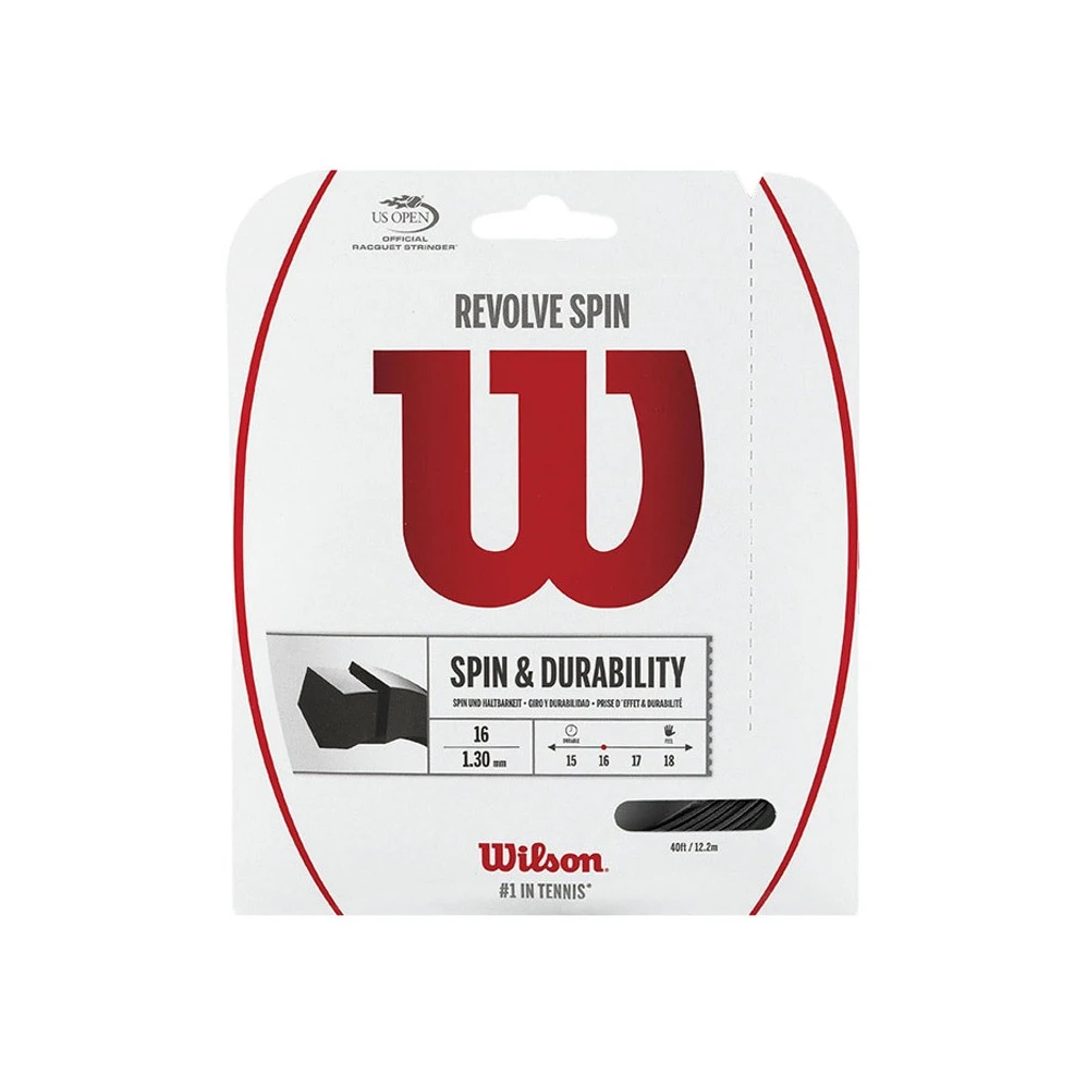 Cordage Wilson Revolve Spin Gris 12m 1 Cordage Wilson Revolve Spin Gris 12m