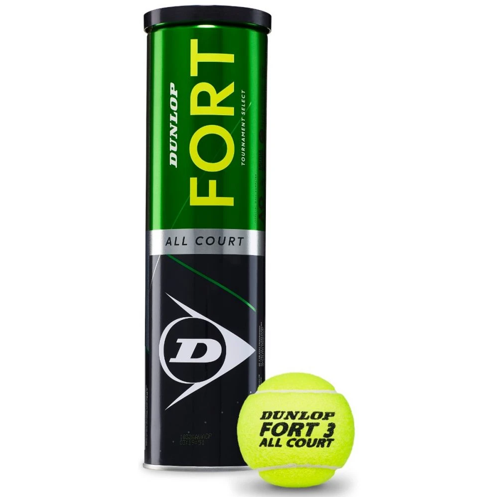 Tube De 4 Balles Dunlop Fort All Court 1 Tube De 4 Balles Dunlop Fort All Court