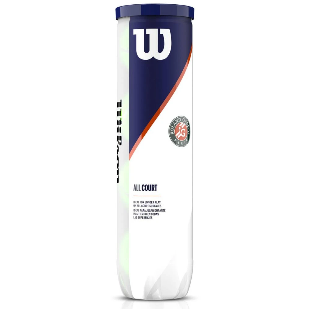 Tube De 4 Balles Wilson Roland Garros All Court 1 Tube De 4 Balles Wilson Roland Garros All Court